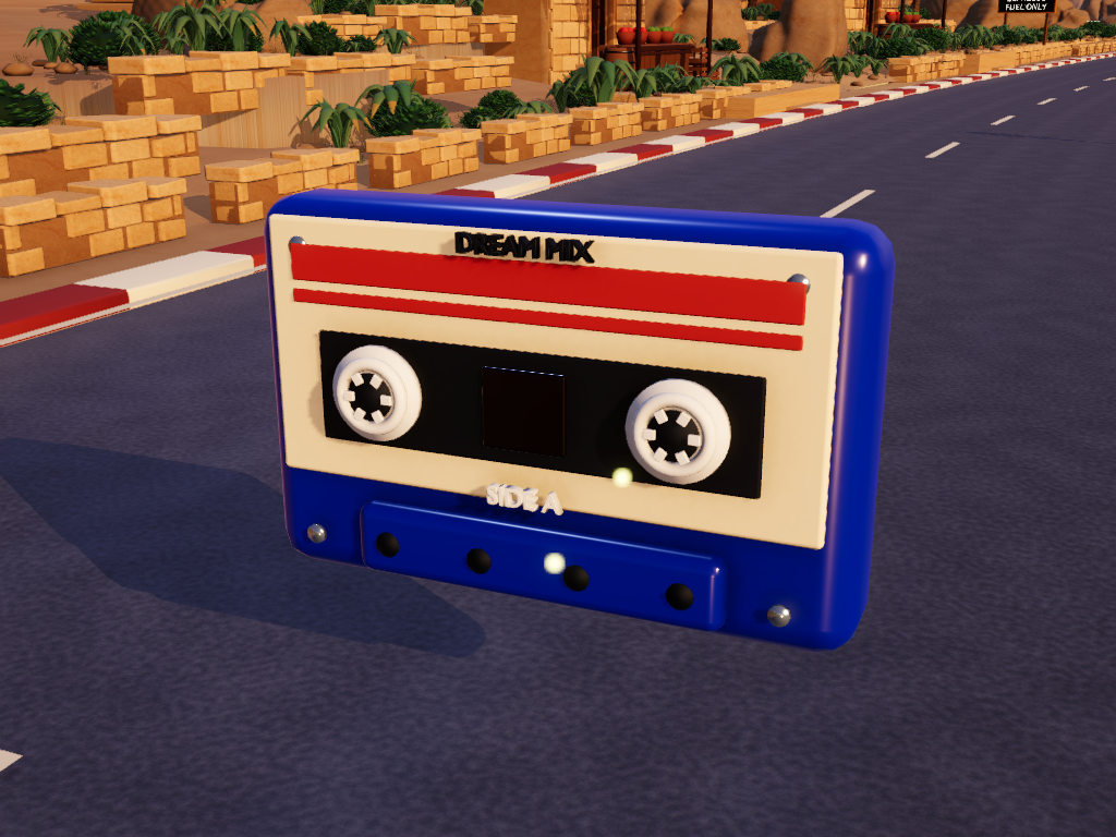 Blue mixtape rendered in Unity