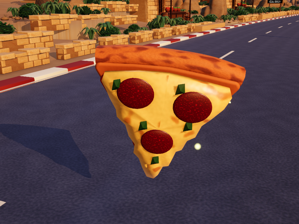Pizza slice rendered in Unity